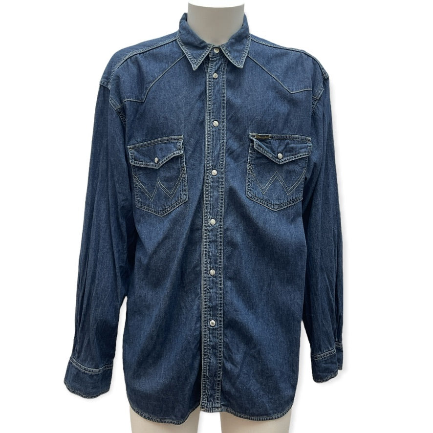 XL TG. – Abbigliamento Jeanshemd. WESTERN. Vintage Marnie Vintage MOD WRANGLER VINTAGE Firmato |