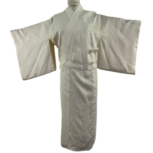 Kimono Originale Giapponese Beige motivi floreali 20