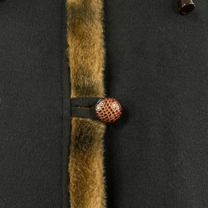 Cappotto Loden Steinbock con cappuccio e rifiniture in pelliccia - Size Large