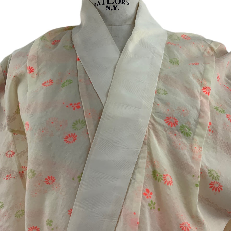 Original japanischer Kimono beige multicolor 23