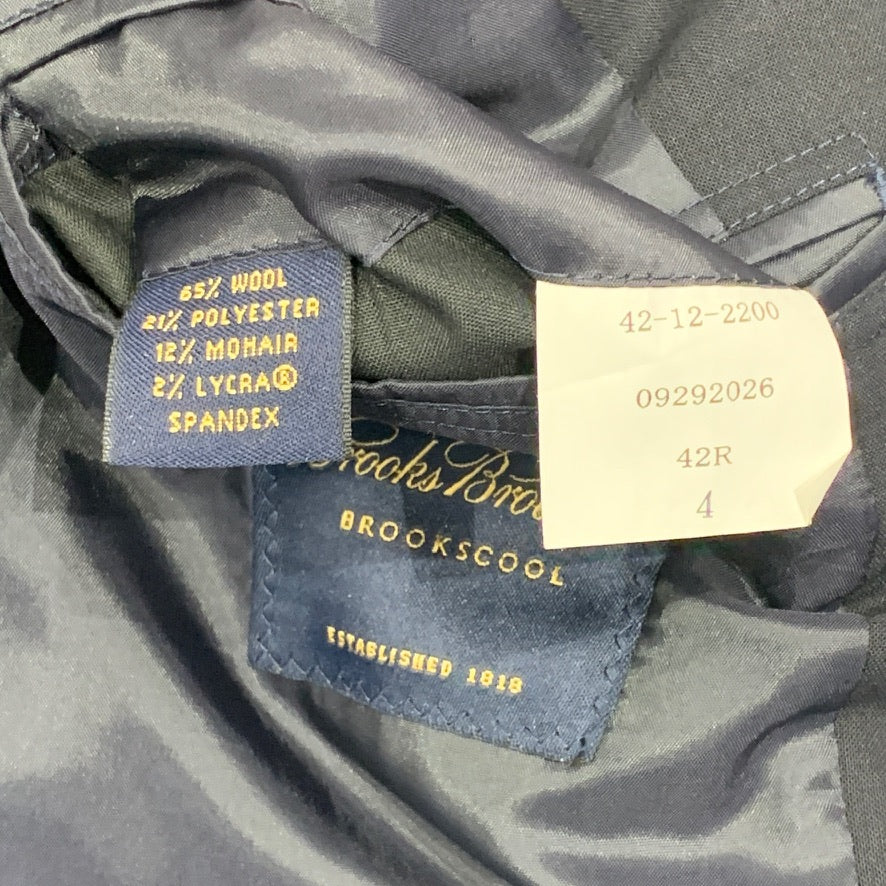 Vintage Brooks Brothers einreihige Jacke mit 3 goldenen Knöpfen - TG. 52
