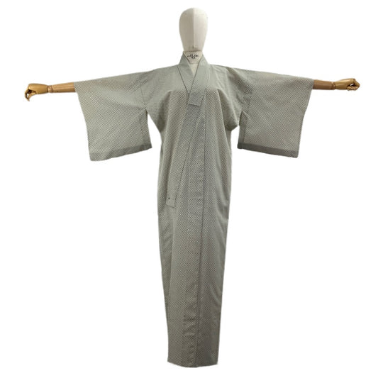 Original japanischer cremeweißer Kimono mit geometrischen Motiven 38