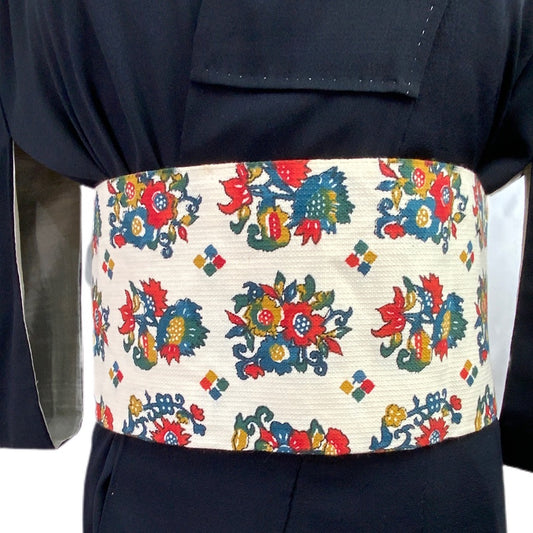 OBI Gürtel Original japanischer Vintage mehrfarbig für Kimono 95