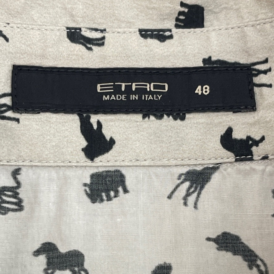ETRO SHIRT - Mehrfarbiger Tierdruck - IT 48
