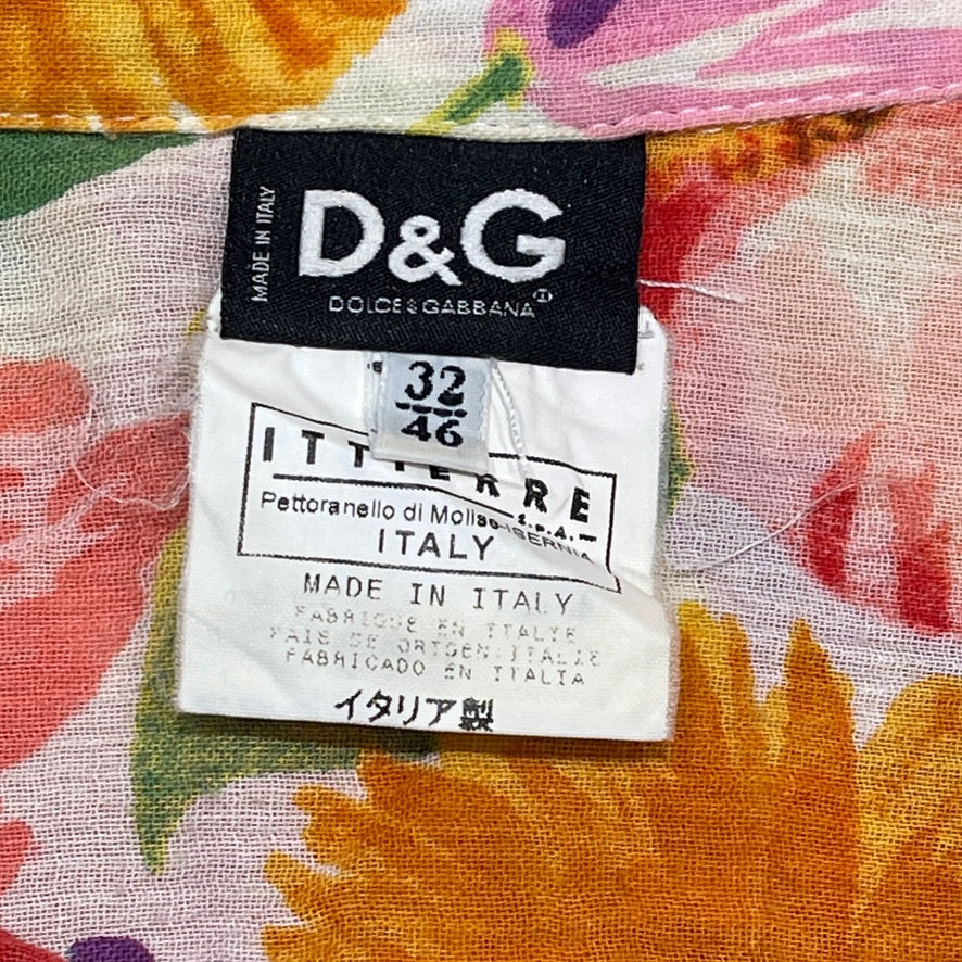 D &amp; G DOLCE &amp; GABBANA Vintage Damenhemd - Tg. 46 - Damenshirt Größe M
