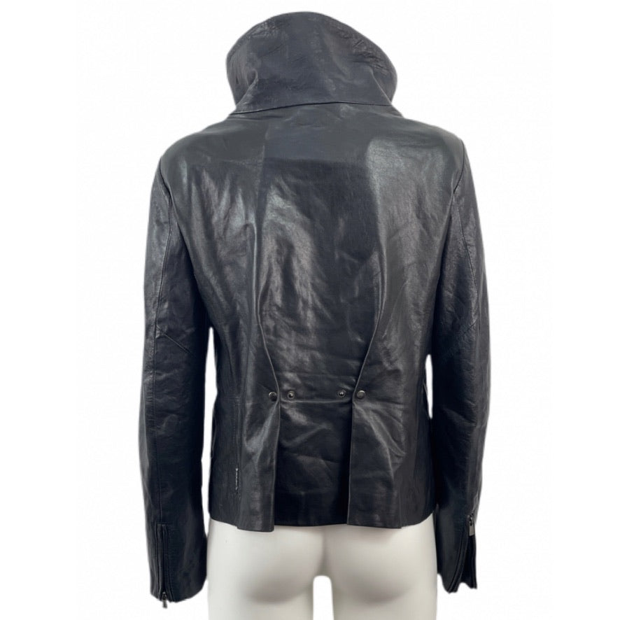 Armani jeans giubbotto outlet pelle