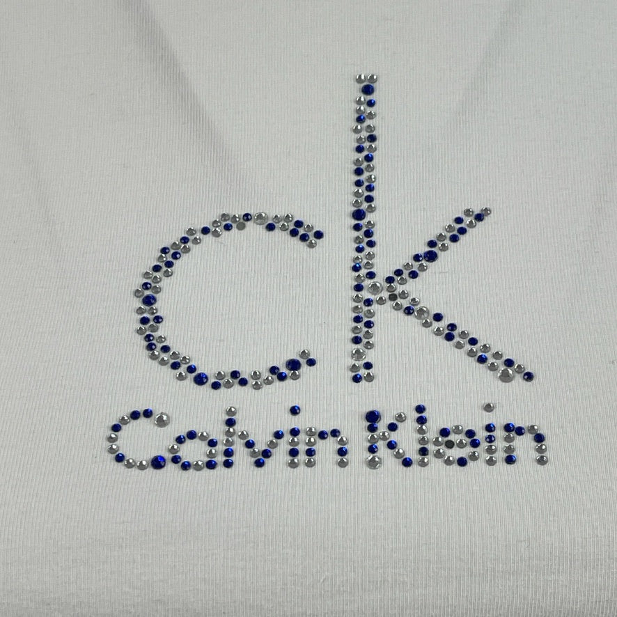 CALVIN KLEIN T-SHIRT-GRÖSSE. 42 WEISS