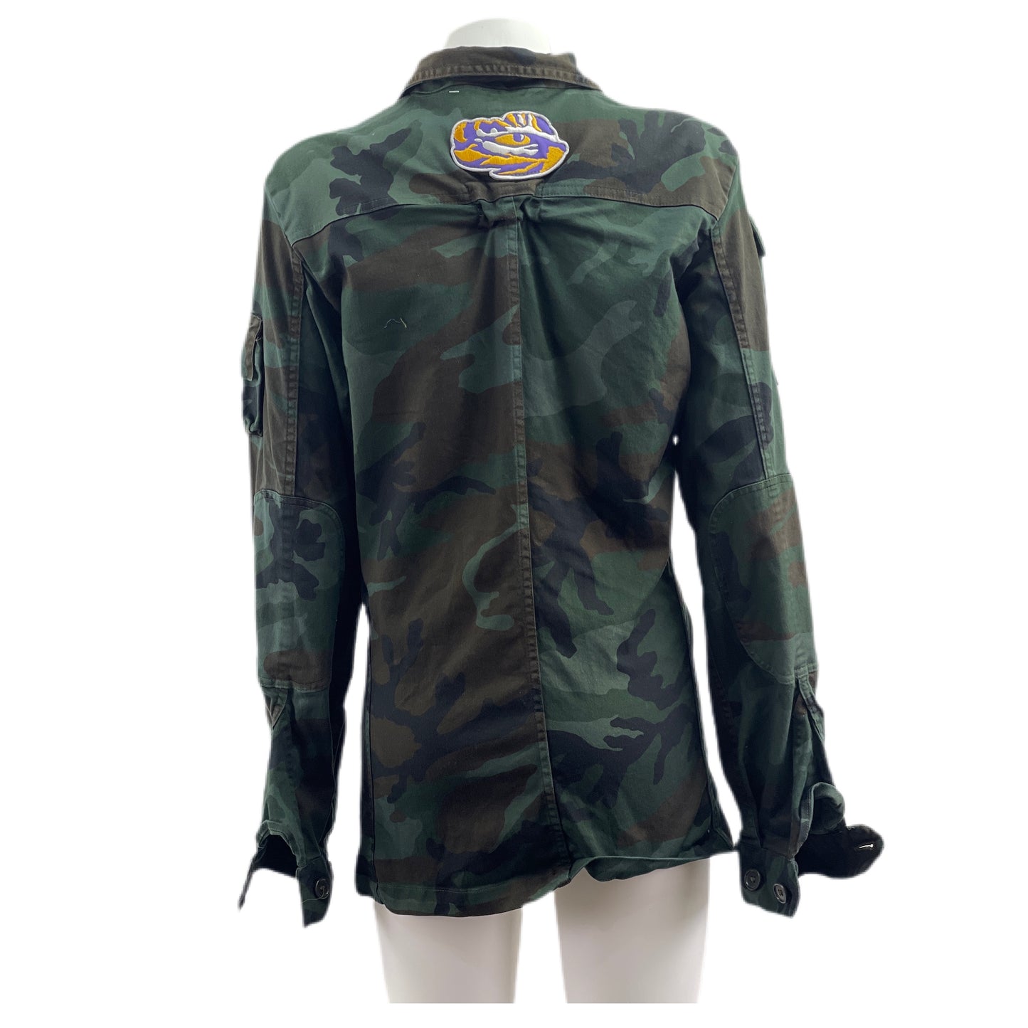 Camicia camouflage con patch cartoon TG. S