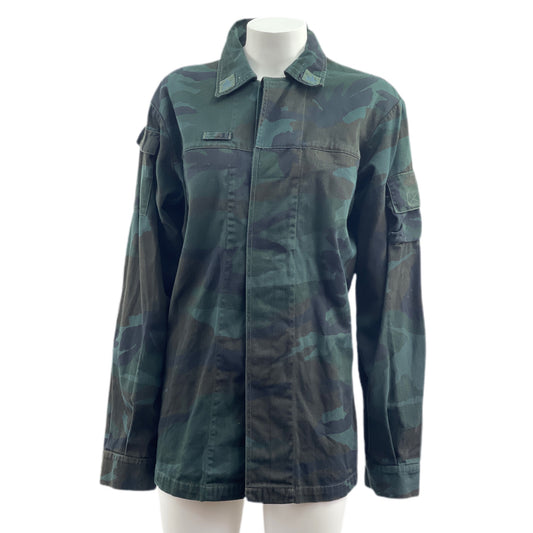 Camicia Militare Camouflage con tintura verde TG. S