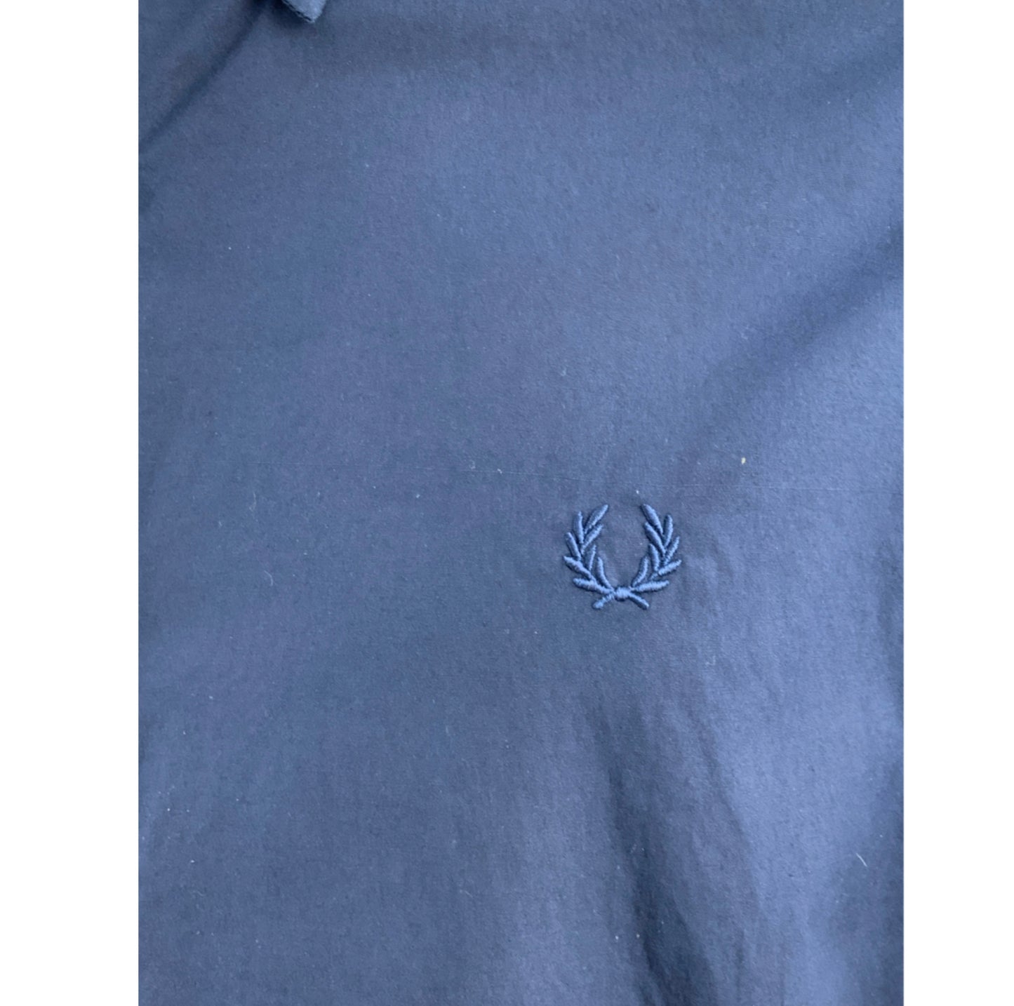 Vintage Fred Perry Hemd aus blauer Baumwolle Tg. S Slim-Fit